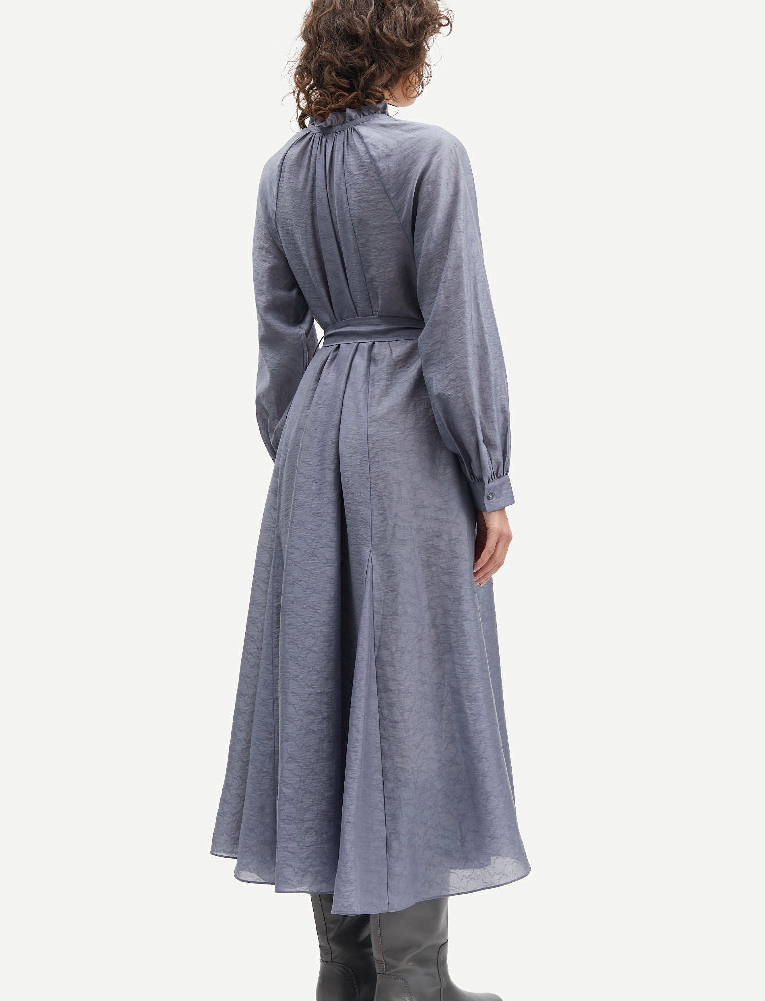Samsøe Samsøe - Karookhi long dress 14641 - midi-kleider - blue granite whizz - 3