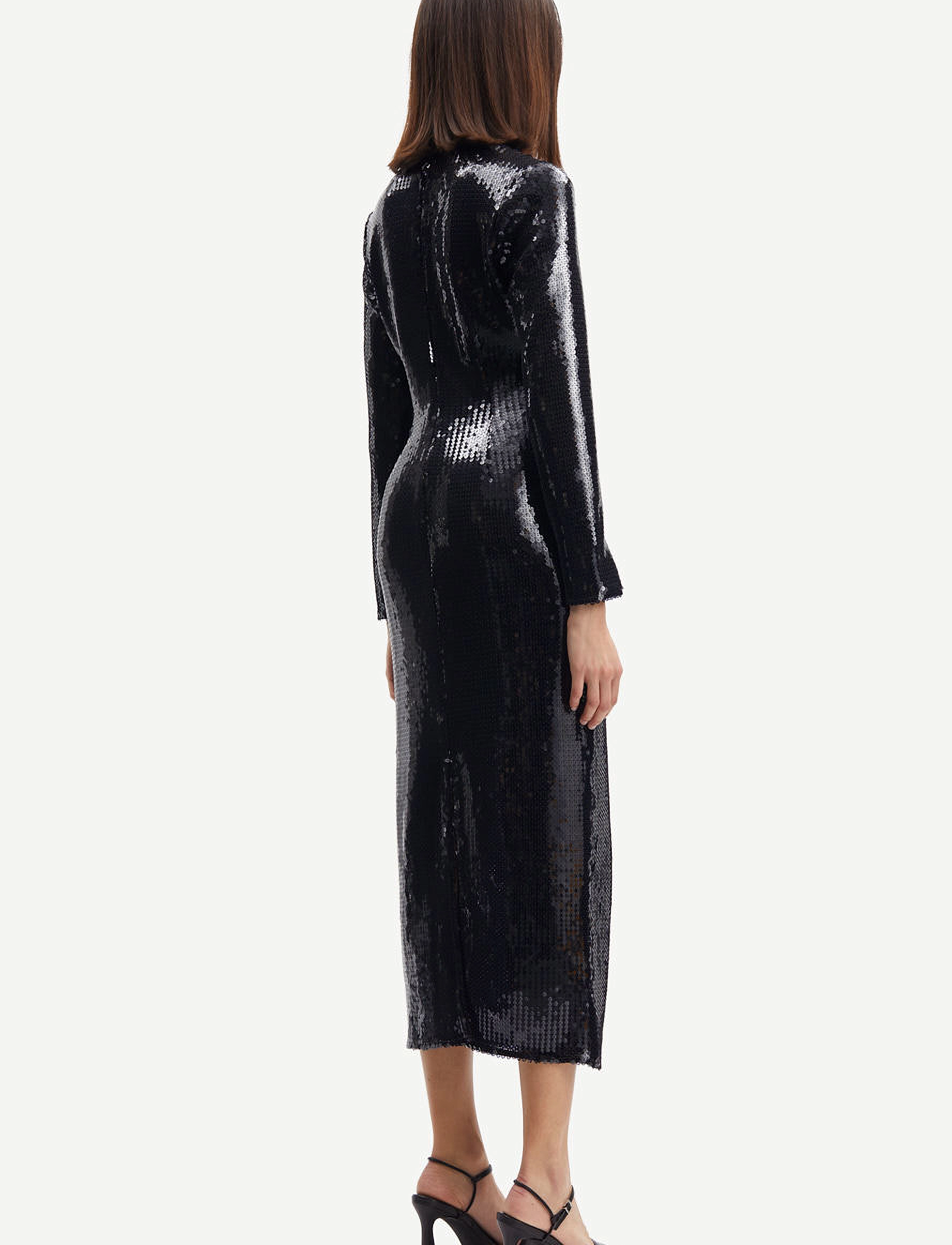 Samsøe Samsøe - Alina U-N sequins dress 14904 - pailletkjoler - black - 3