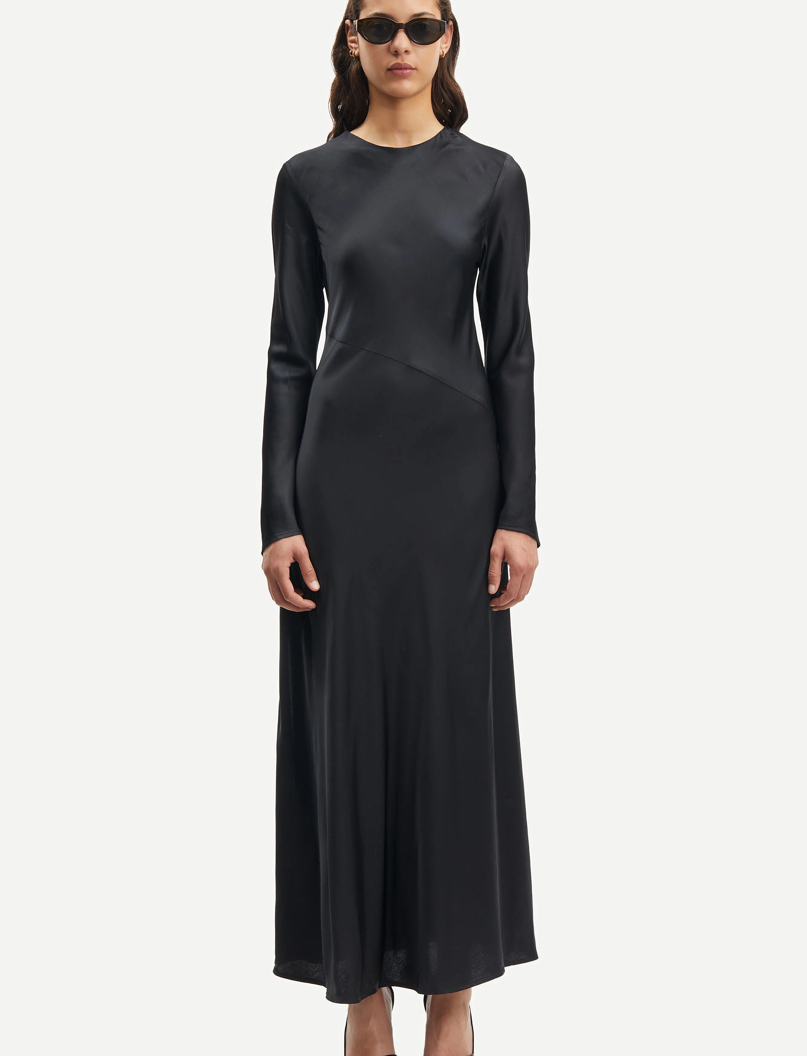 Samsøe Samsøe Madeleine Dress 14905, S, Black, Kjoler > Maxikjole, Dame