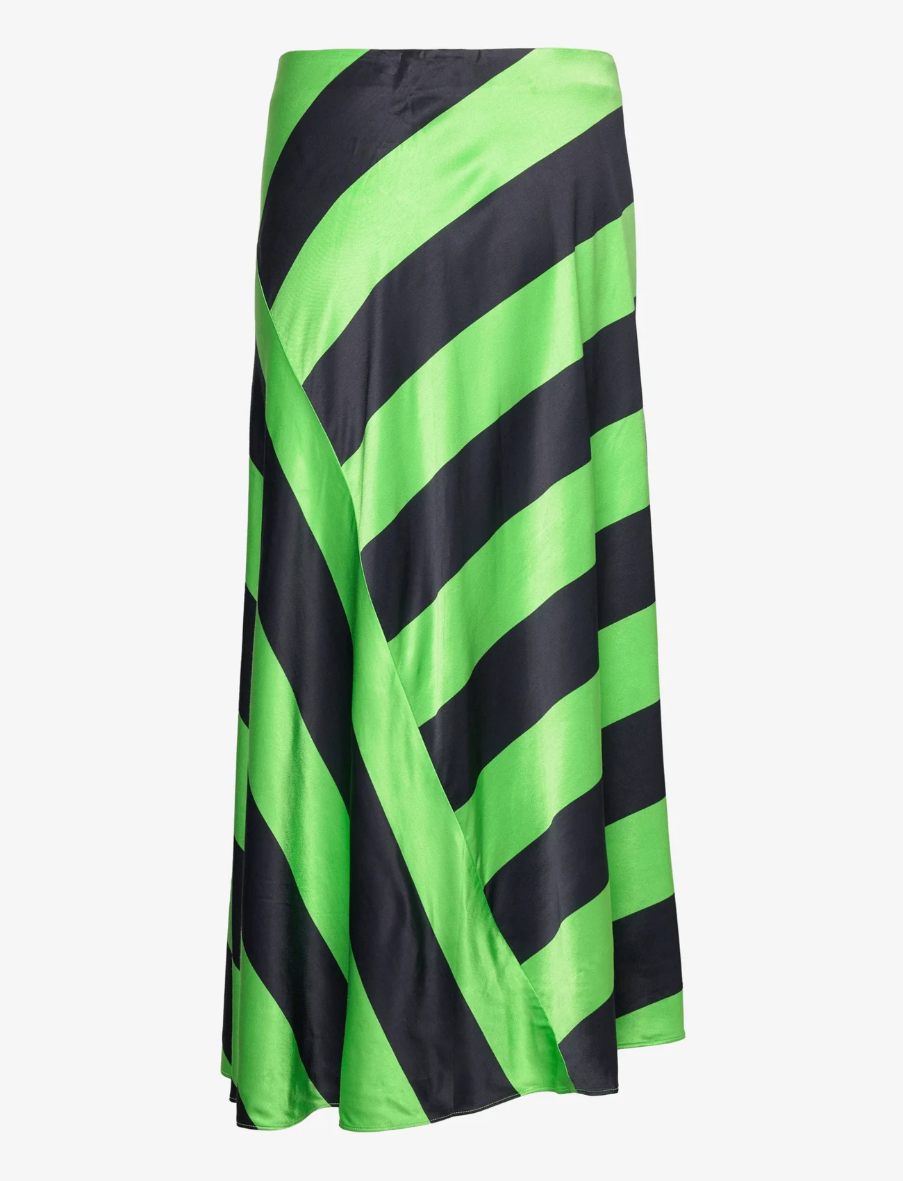 Samsøe Samsøe - Viktoria bias skirt 14903 - satin skirts - green stripe - 1