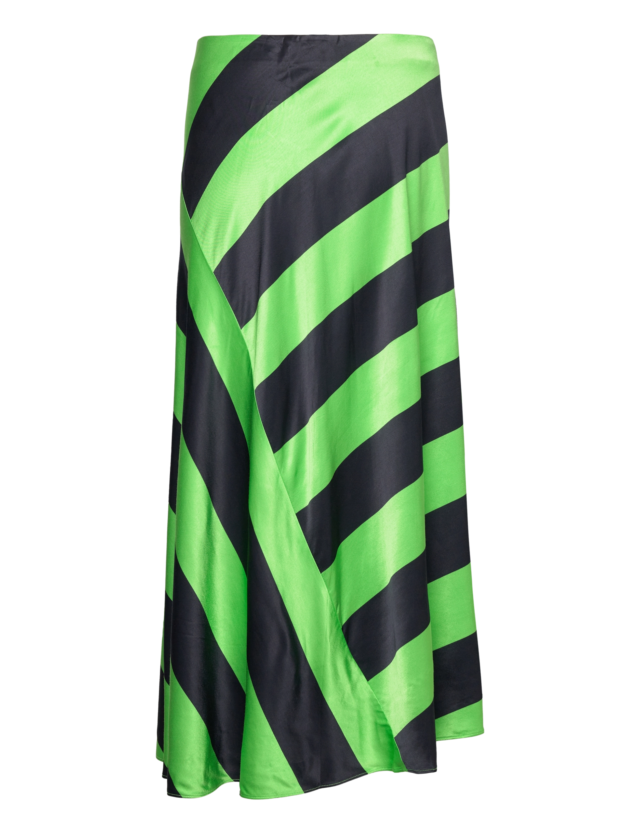 Samsøe Samsøe - Viktoria bias skirt 14903 - satinnederdele - green stripe - 1