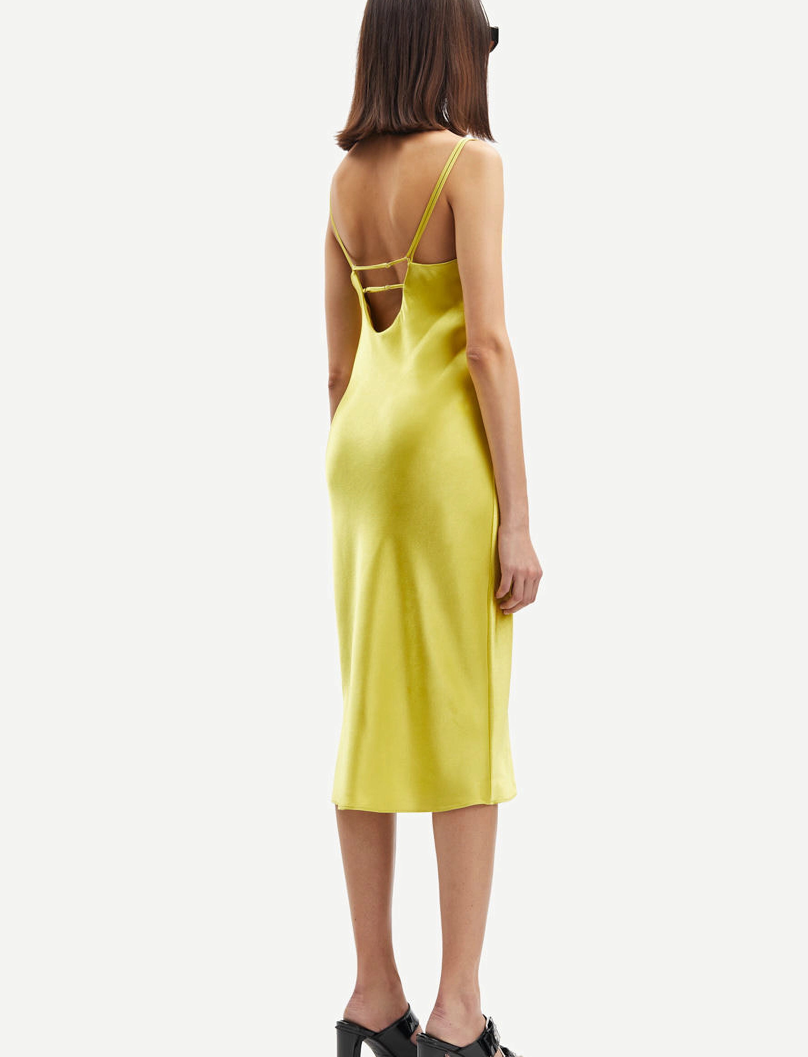 Samsøe Samsøe - Fredericka long dress 14894 - slip kjoler - celery - 3
