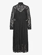 Valentin pleated dress 14961 - BLACK