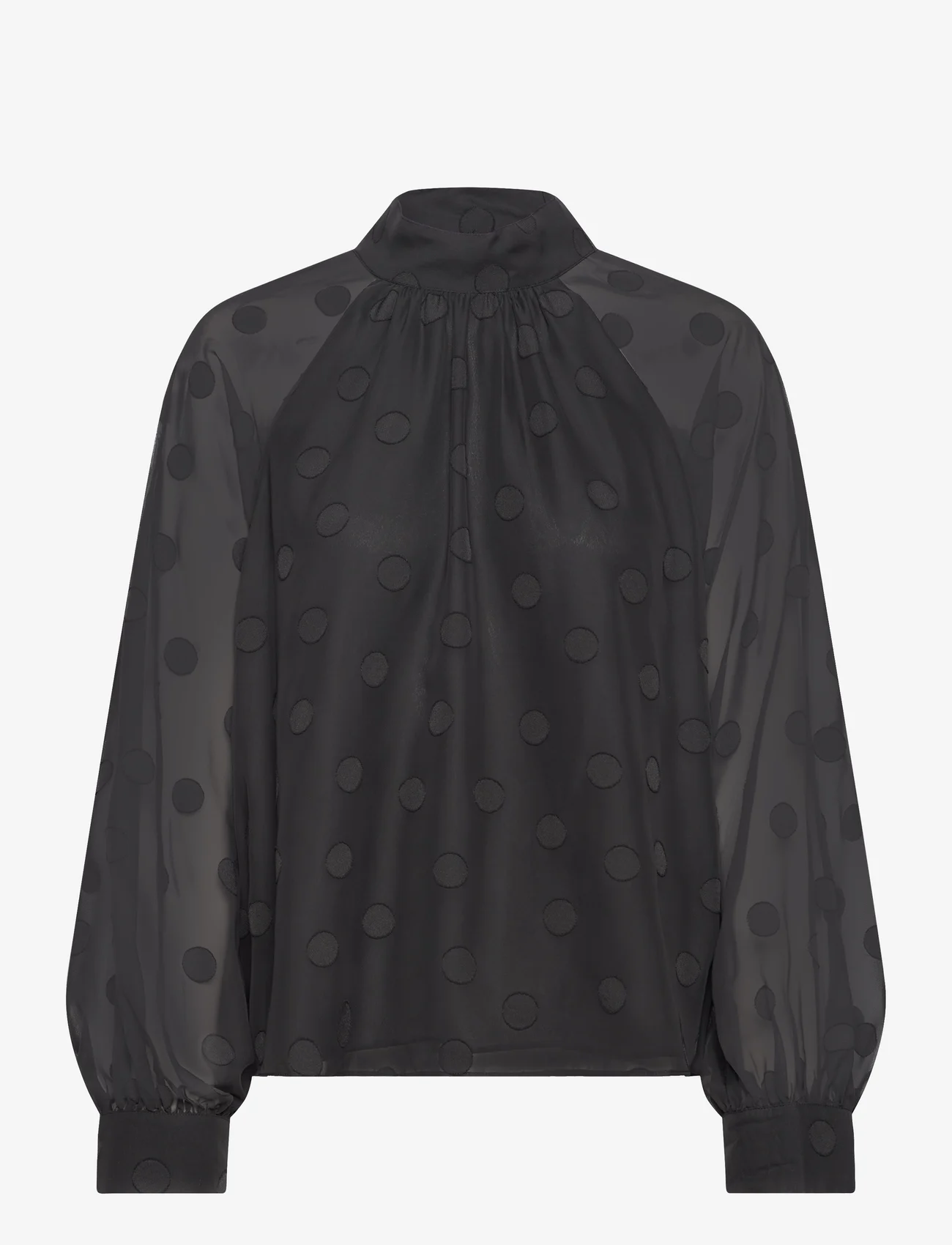 Samsøe Samsøe - Alfrida shirt 14639 - krekli ar garām piedurknēm - black - 0