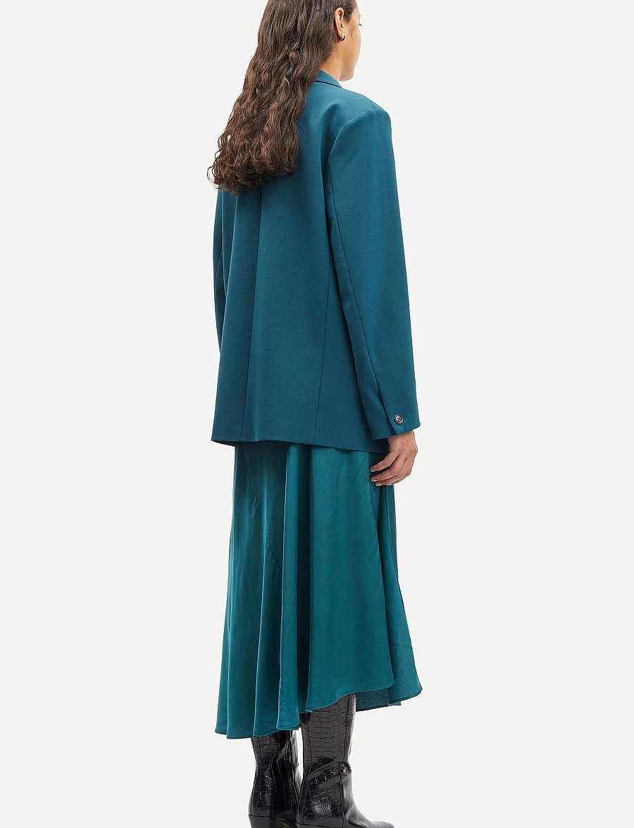 Samsøe Samsøe - Viktoria bias skirt 14905 - omlottkjolar - atlantic deep - 0