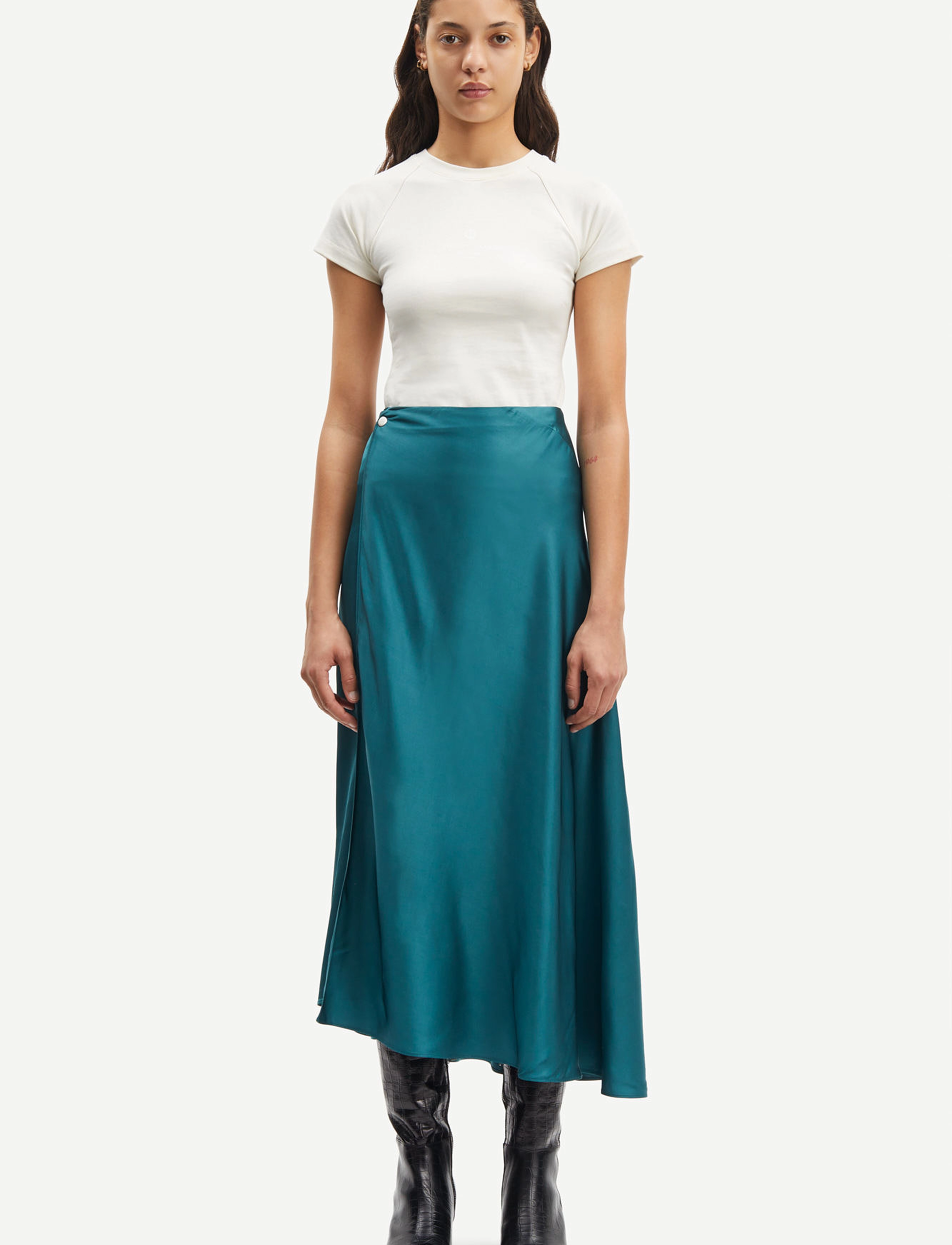 Samsøe Samsøe - Viktoria bias skirt 14905 - spódnice wiązane - atlantic deep - 3
