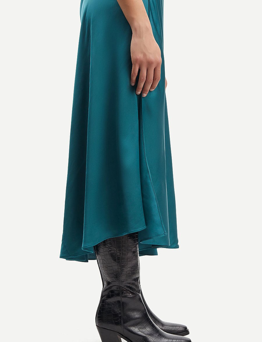 Samsøe Samsøe - Viktoria bias skirt 14905 - omlottkjolar - atlantic deep - 4