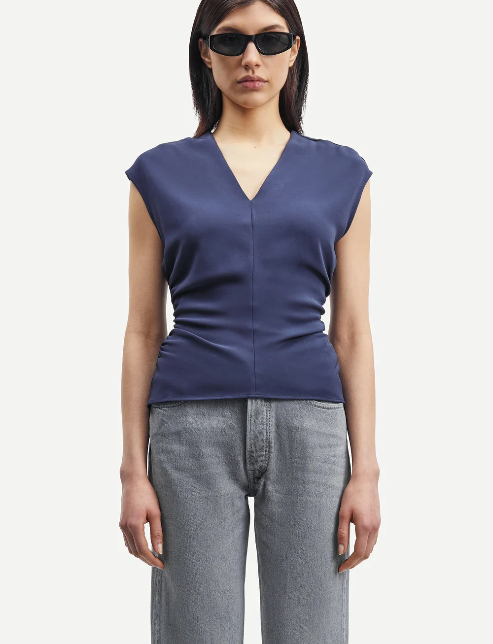 Samsøe Samsøe - Samailey top 15038 - short-sleeved blouses - inkwell - 0