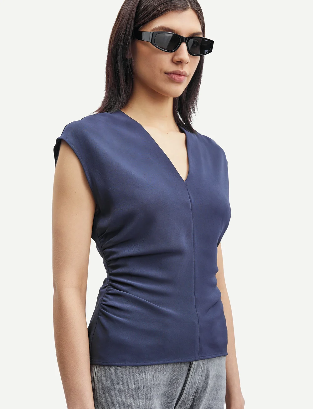 Samsøe Samsøe - Samailey top 15038 - short-sleeved blouses - inkwell - 3