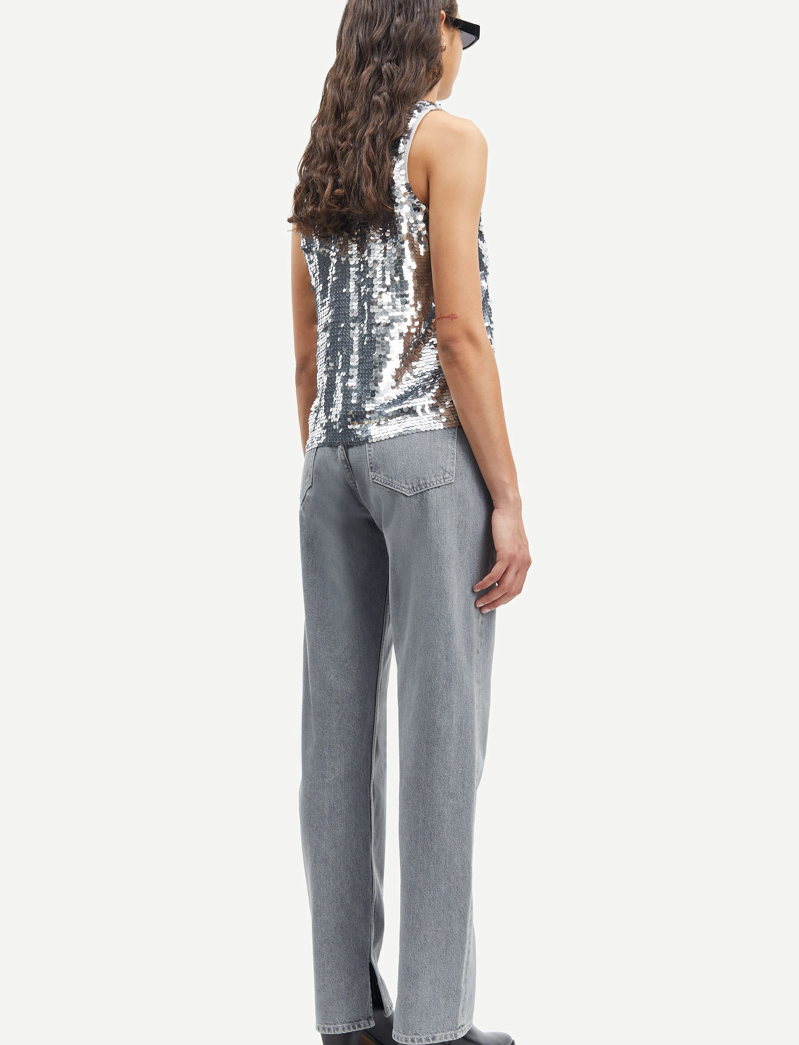 Samsøe Samsøe - Lykke top 15036 - Ærmeløse bluser - silver - 3
