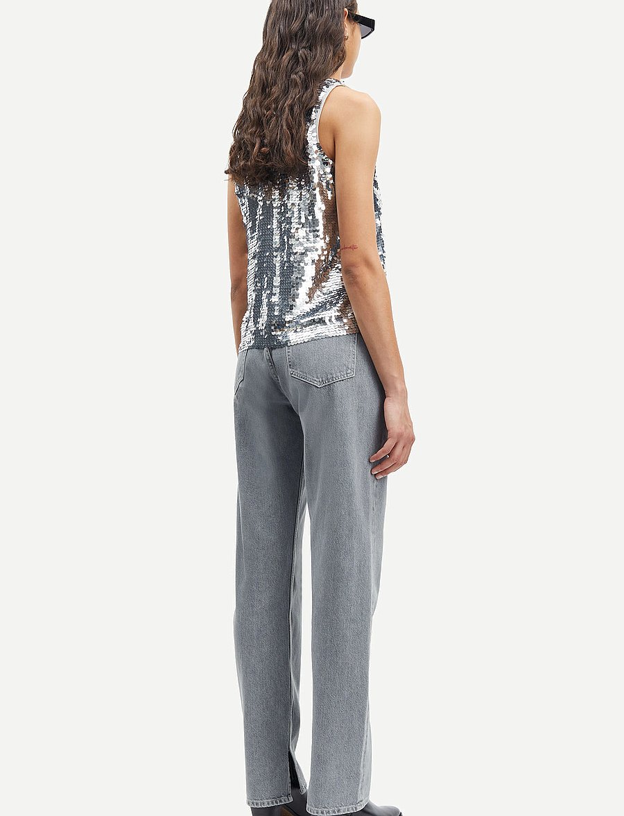 Samsøe Samsøe - Lykke top 15036 - Ärmellose blusen - silver - 3