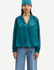 Samsøe Samsøe - Karookhi blouse 15043 - langærmede bluser - atlantic deep - 0