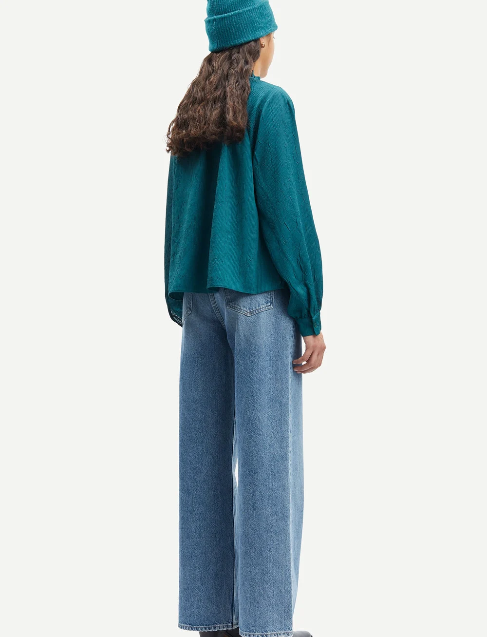 Samsøe Samsøe - Karookhi blouse 15043 - long sleeved blouses - atlantic deep - 3