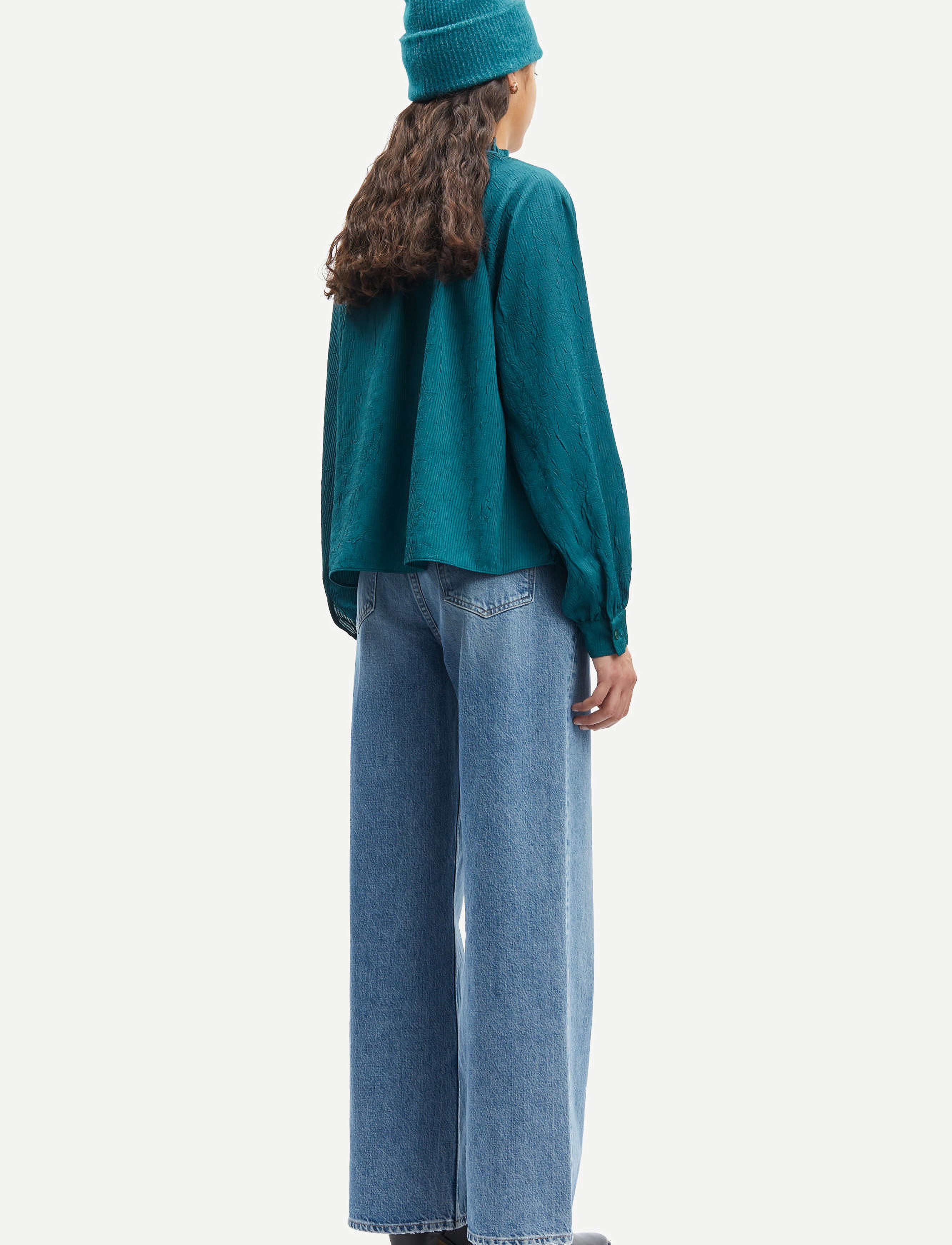 Samsøe Samsøe - Karookhi blouse 15043 - langærmede bluser - atlantic deep - 3