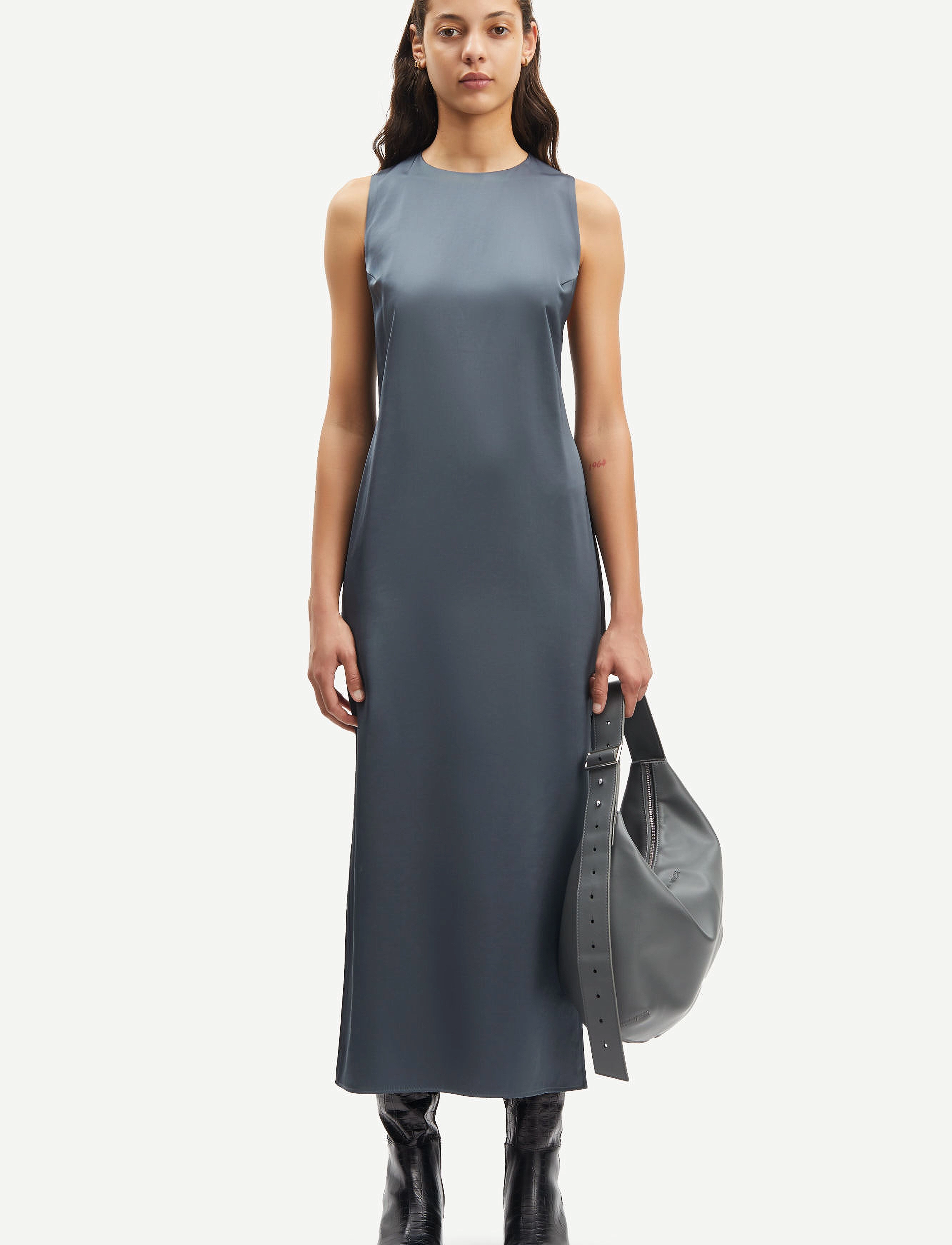 Samsøe Samsøe Ellie dress 15039 - Tøj - TURBULENCE / grey