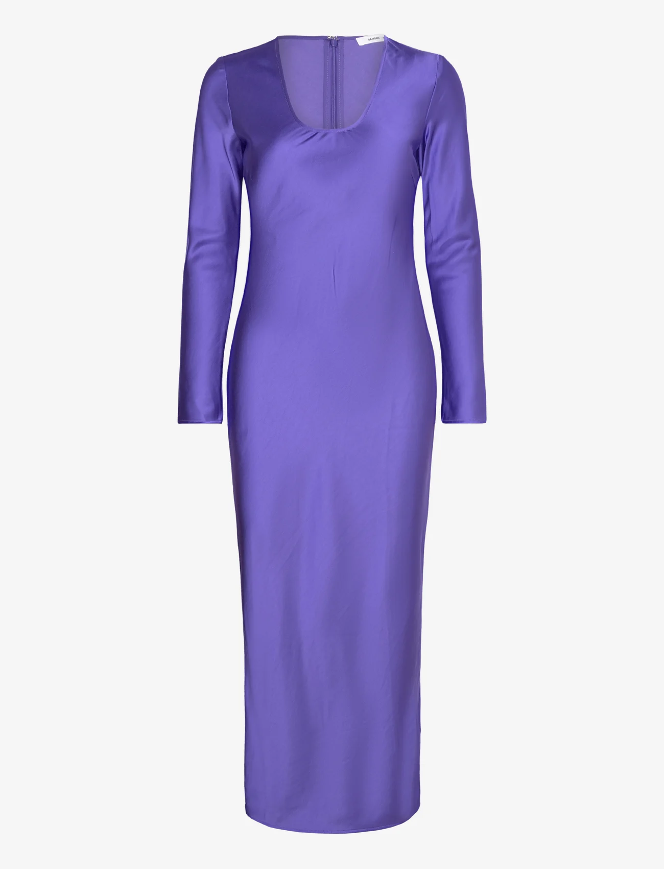 Samsøe Samsøe - Alina u-n dress 15039 - sukienki do kolan i midi - simply purple - 1