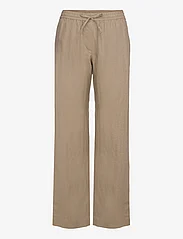 Samsøe Samsøe - Hoys straight string pants 14329 - linen trousers - chinchilla - 0