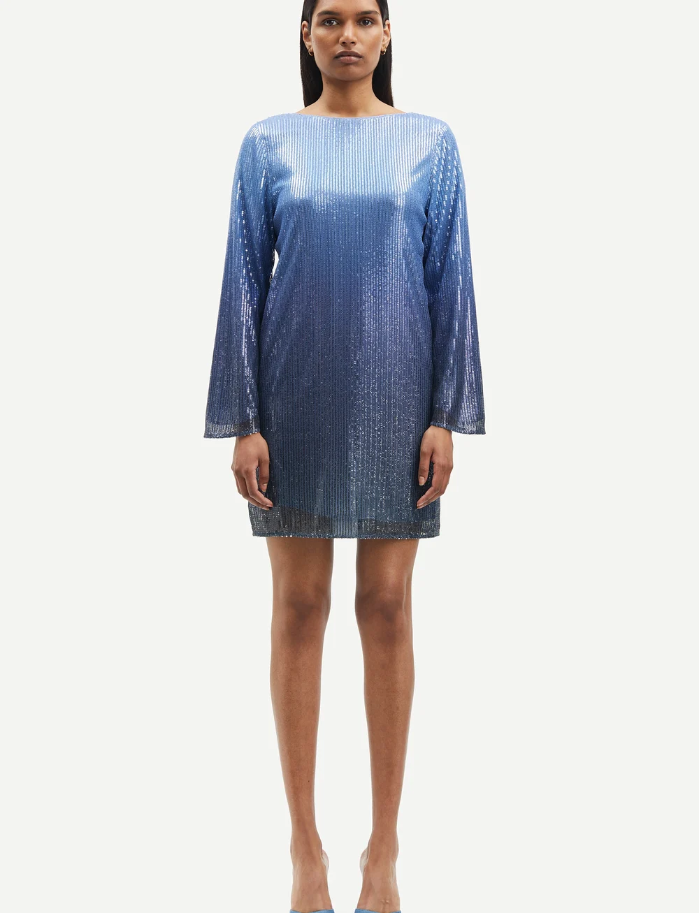 Samsøe Samsøe - Savida dress 15160 - paljettklänningar - ombre heron - 0