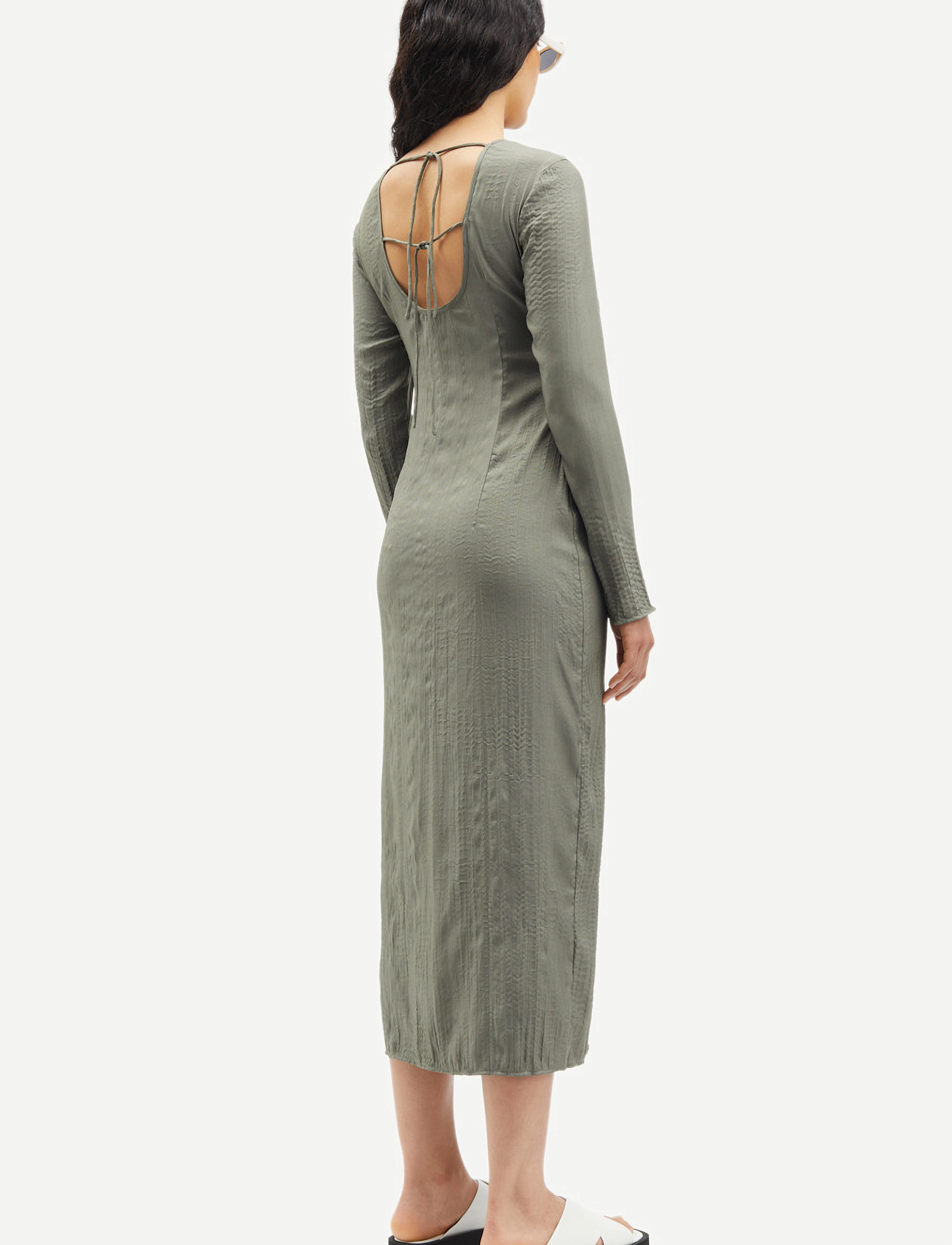Samsøe Samsøe - Saisabel dress 15158 - midi kjoler - dusty olive - 4