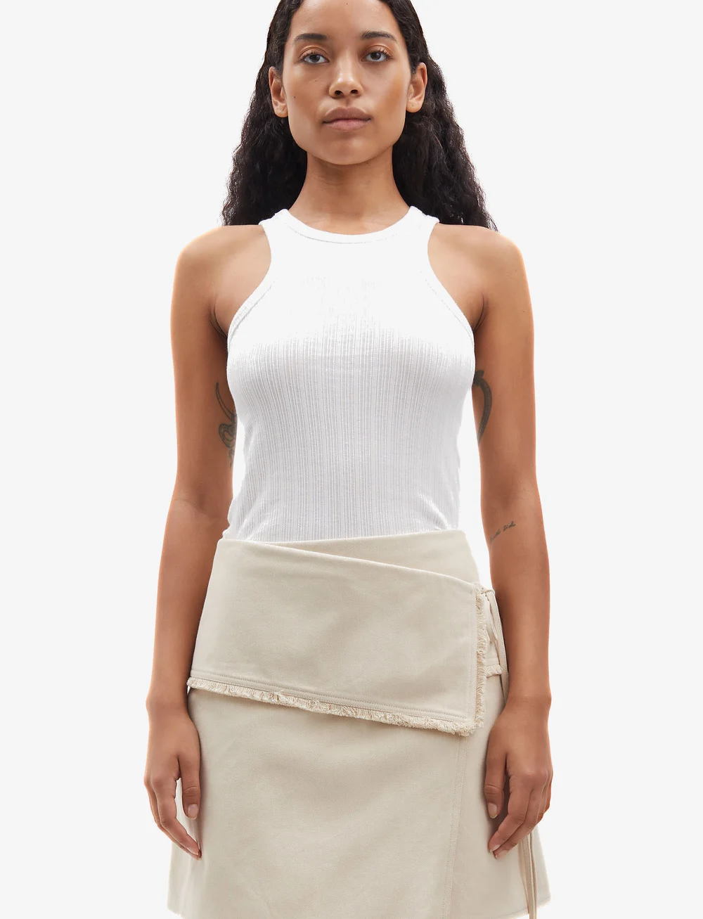 Samsøe Samsøe - Sahelene tank top 15277 - linnen - white - 0