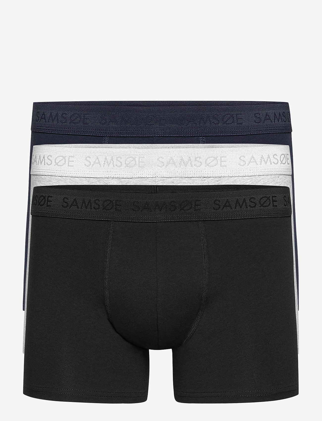 Samsøe Samsøe - Trunk 3-pack 3702 - ziemeļvalstu stils - black/blue/grey mel. - 0