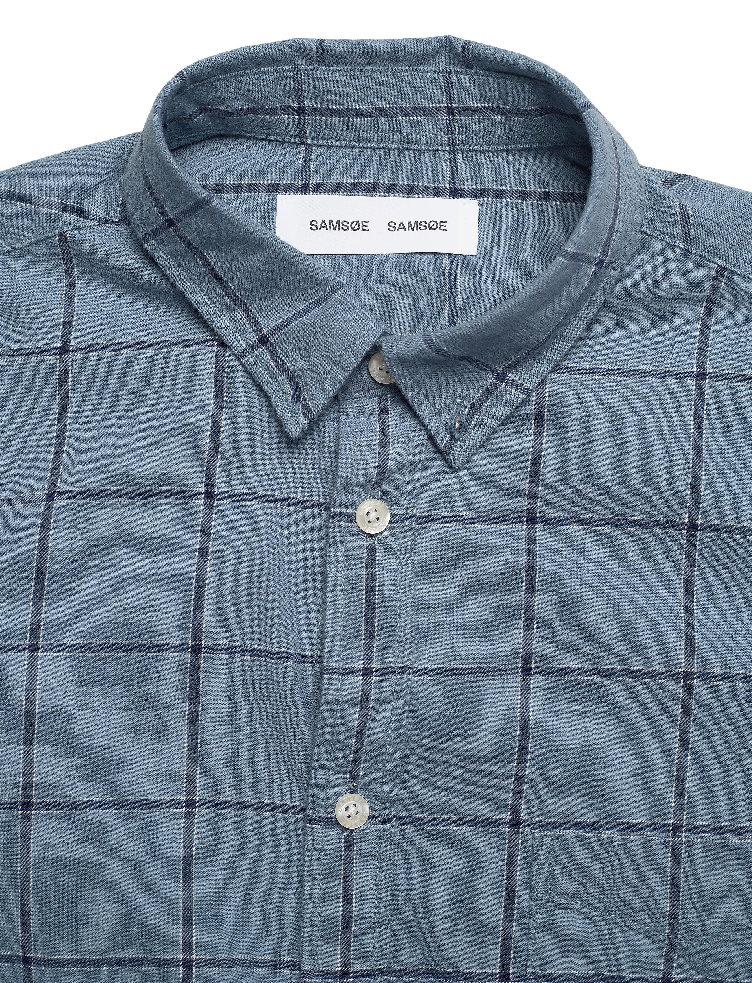 Samsøe Samsøe - Liam BA shirt 11377 - blue mirage ch. - 2