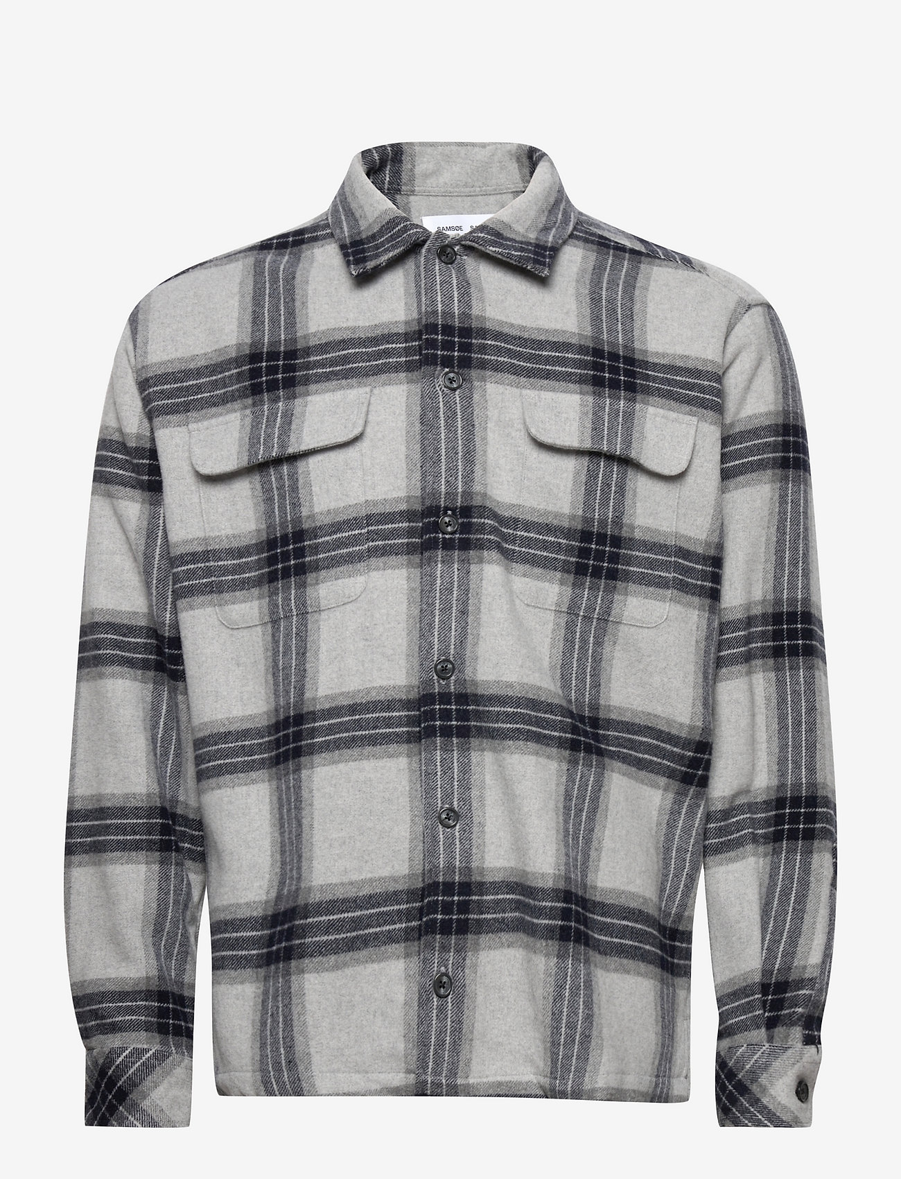Samsøe Samsøe - Castor H shirt 14089 - grey mel. ch. - 0
