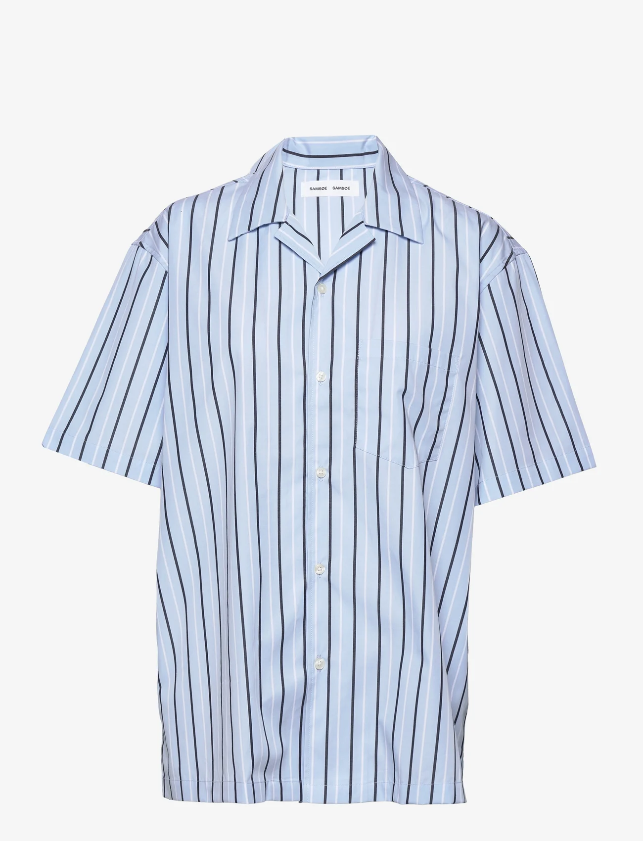 Samsøe Samsøe - Emerson shirt 14205 - lühikeste varrukatega särgid - ocean st. - 0