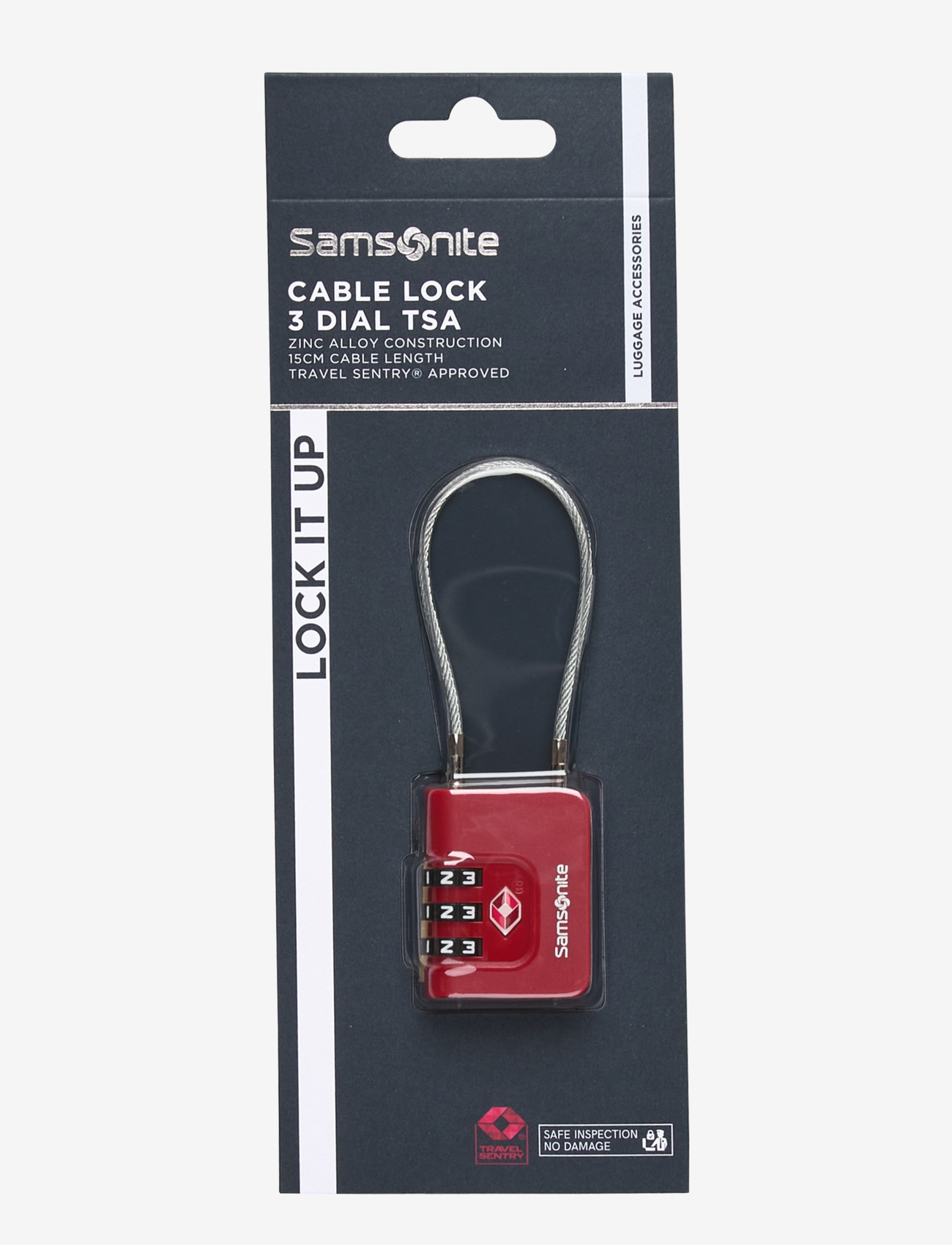 Samsonite - CABLELOCK 3 DIAL TSA - red - 0