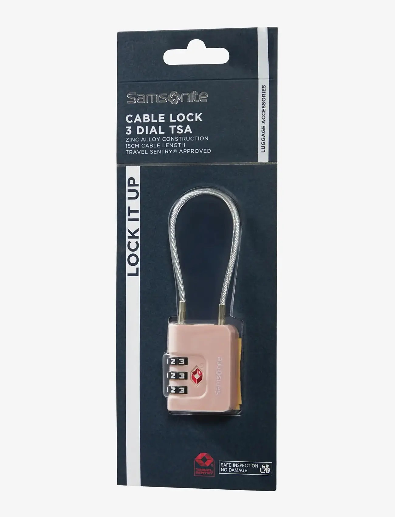 Samsonite - CABLELOCK 3 DIAL TSA - ferðalásar - rose - 1