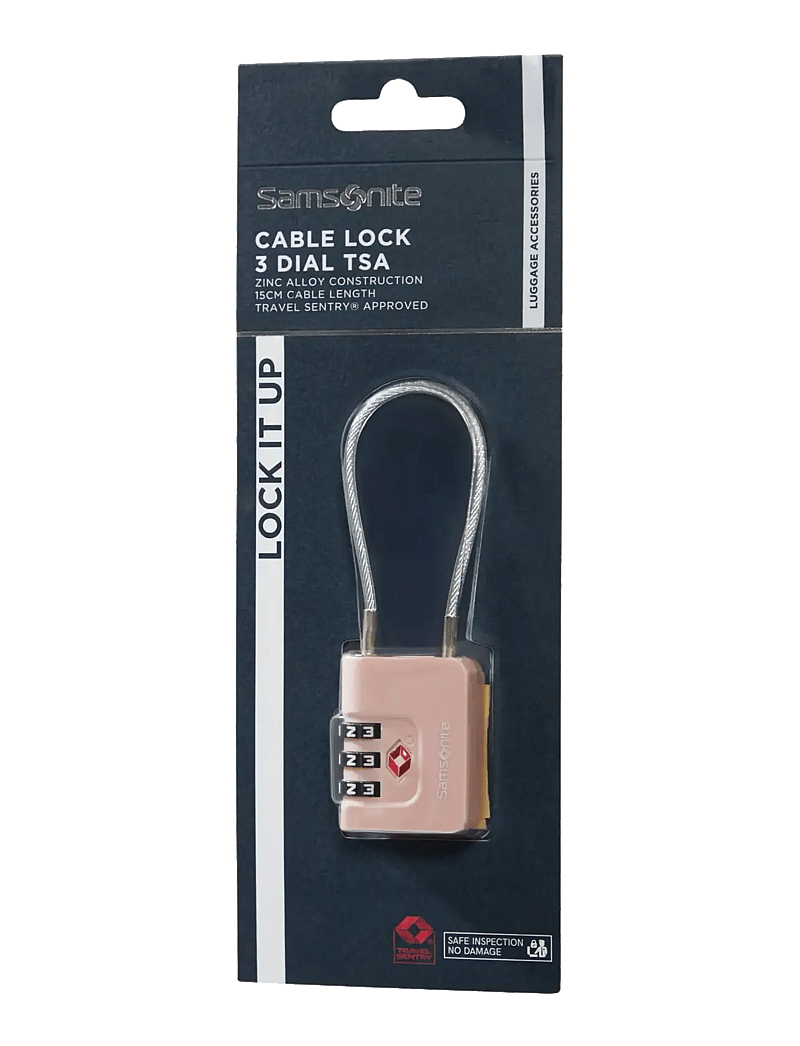 Samsonite - CABLELOCK 3 DIAL TSA - reiseschlösser - rose - 1