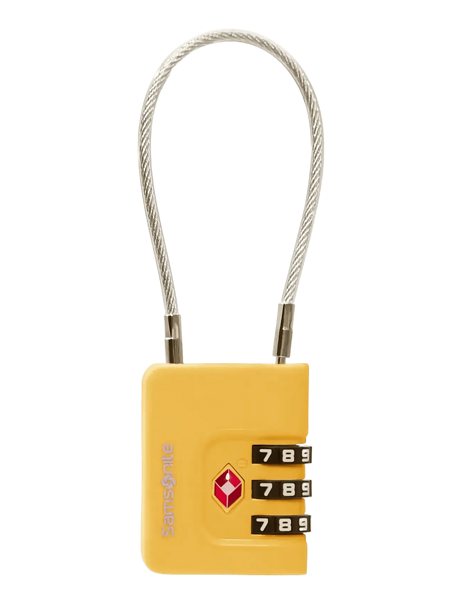 Samsonite - CABLELOCK 3 DIAL TSA - reselås - yellow - 0