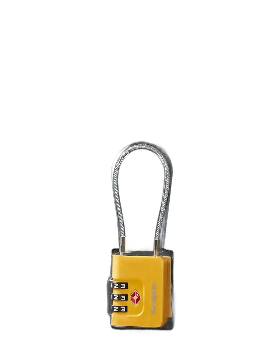 Samsonite - CABLELOCK 3 DIAL TSA - reselås - yellow - 1