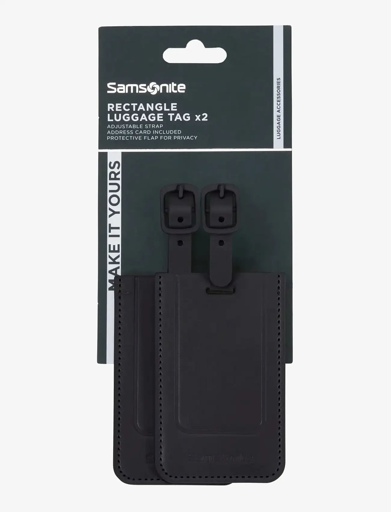 Samsonite - RECTANGLE LUGGAGE TAG x2 - luggage tags - black - 2
