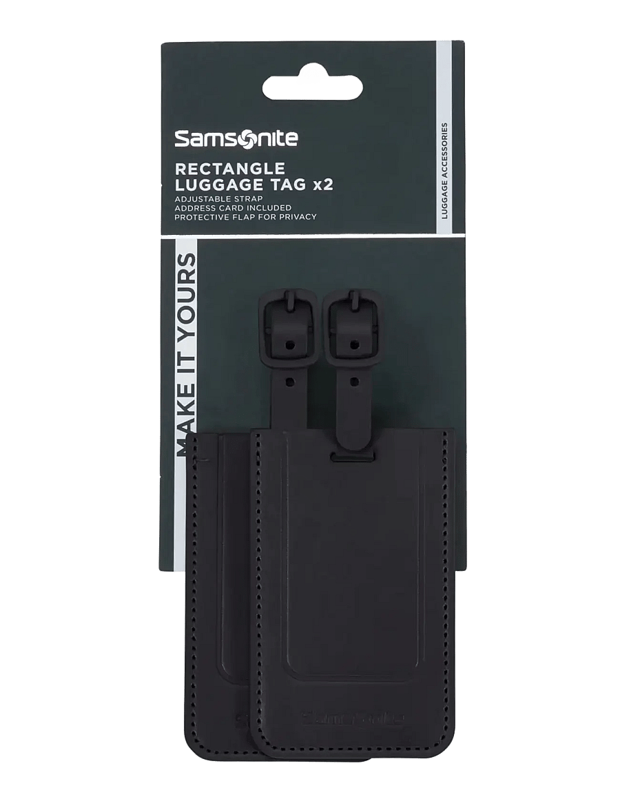 Samsonite - RECTANGLE LUGGAGE TAG x2 - matkalaukkujen nimilaput - black - 2