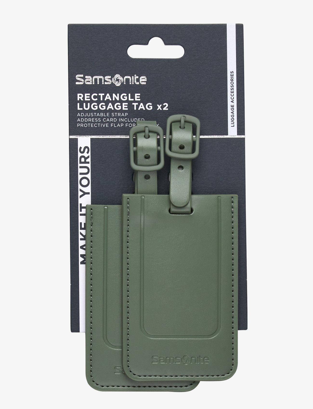 Samsonite - RECTANGLE LUGGAGE TAG x2 - bagagemærker - green - 0