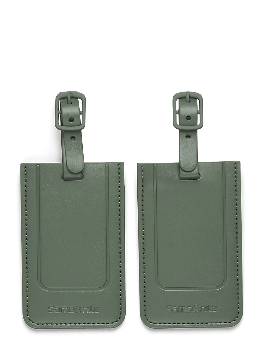 Samsonite - RECTANGLE LUGGAGE TAG x2 - bagagetiketter - green - 1