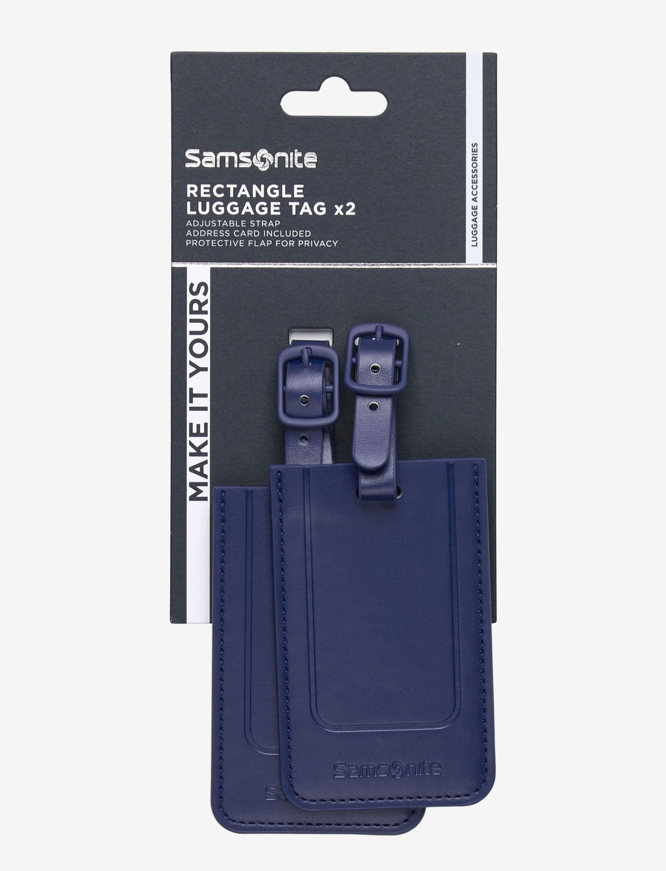 Samsonite - RECTANGLE LUGGAGE TAG x2 - bagagemærker - midnight blue - 0