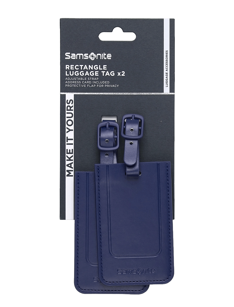 Samsonite - RECTANGLE LUGGAGE TAG x2 - bagagetiketter - midnight blue - 0