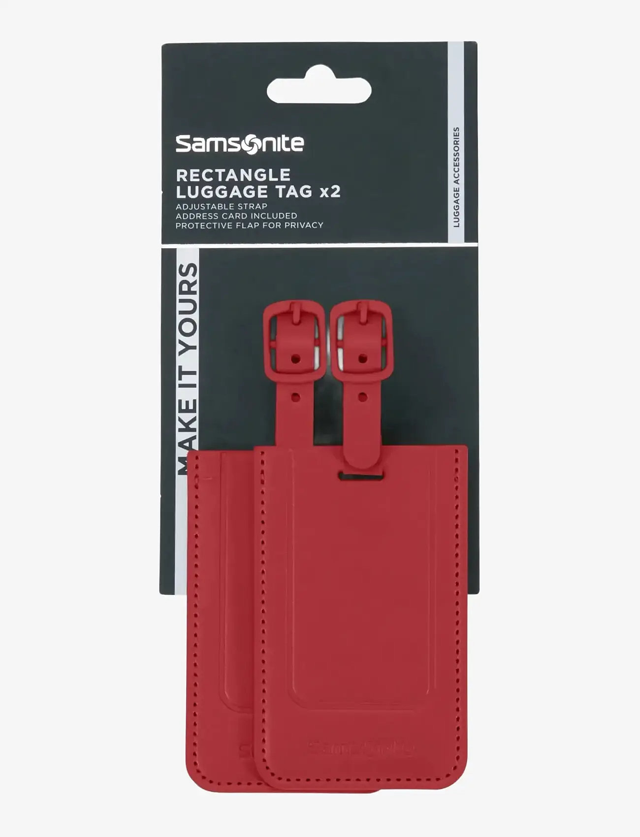 Samsonite - RECTANGLE LUGGAGE TAG x2 - gepäckanhänger - red - 2