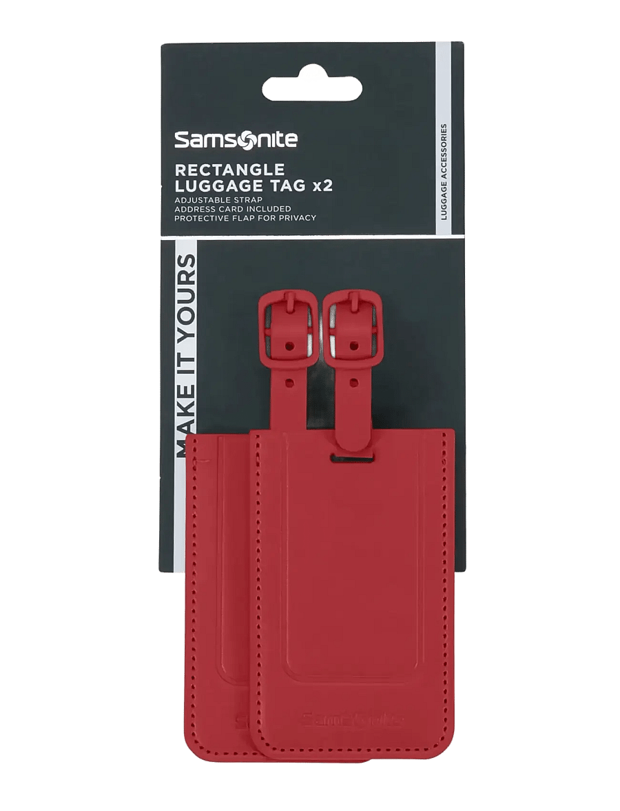 Samsonite - RECTANGLE LUGGAGE TAG x2 - bagagetiketter - red - 2