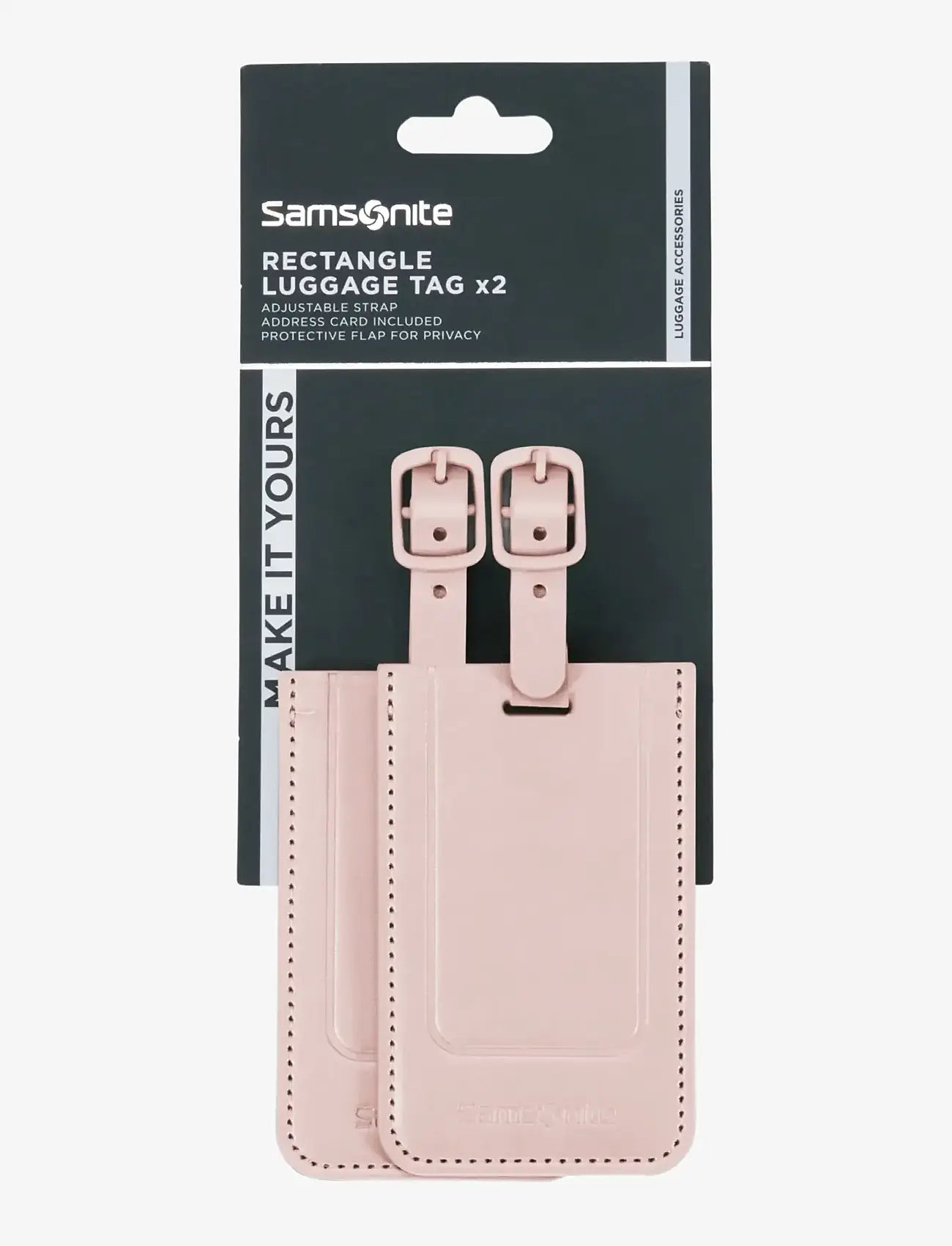 Samsonite - RECTANGLE LUGGAGE TAG x2 - bagagemærker - rose - 1