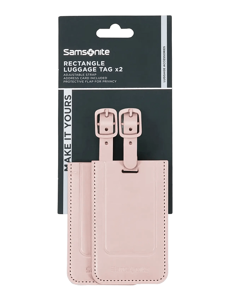 Samsonite - RECTANGLE LUGGAGE TAG x2 - bagagemærker - rose - 1