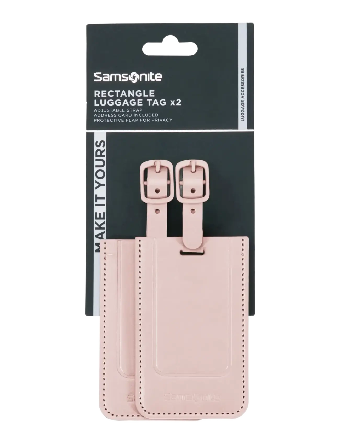 Samsonite - RECTANGLE LUGGAGE TAG x2 - kofferanhänger - rose - 1