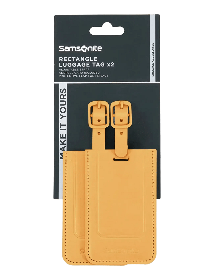 Samsonite - RECTANGLE LUGGAGE TAG x2 - przywieszki do bagażu - yellow - 1