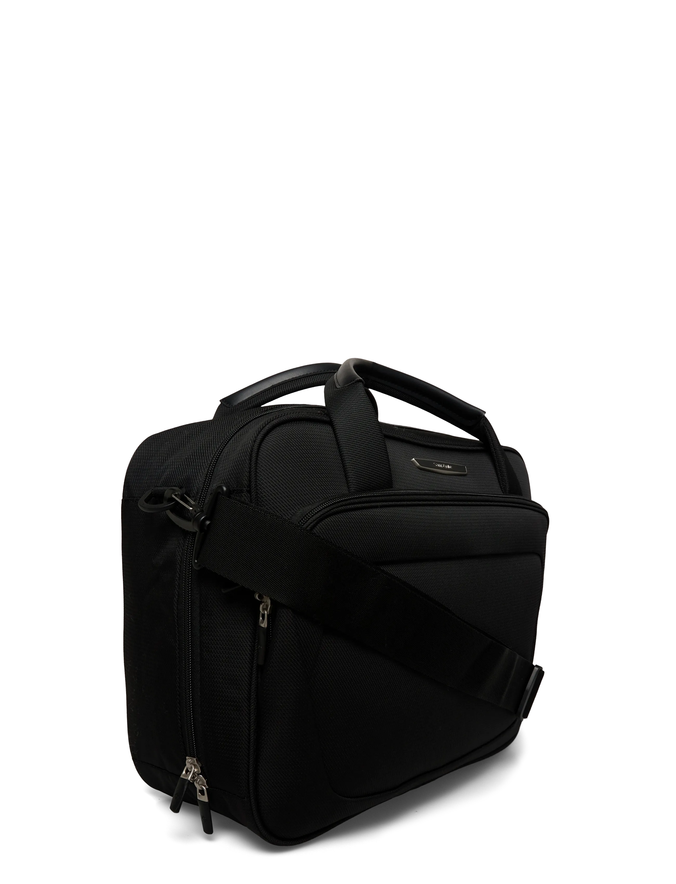 Samsonite - SPARK SNG ECO SHOULDER BAG FL - axelremsväskor - black - 2