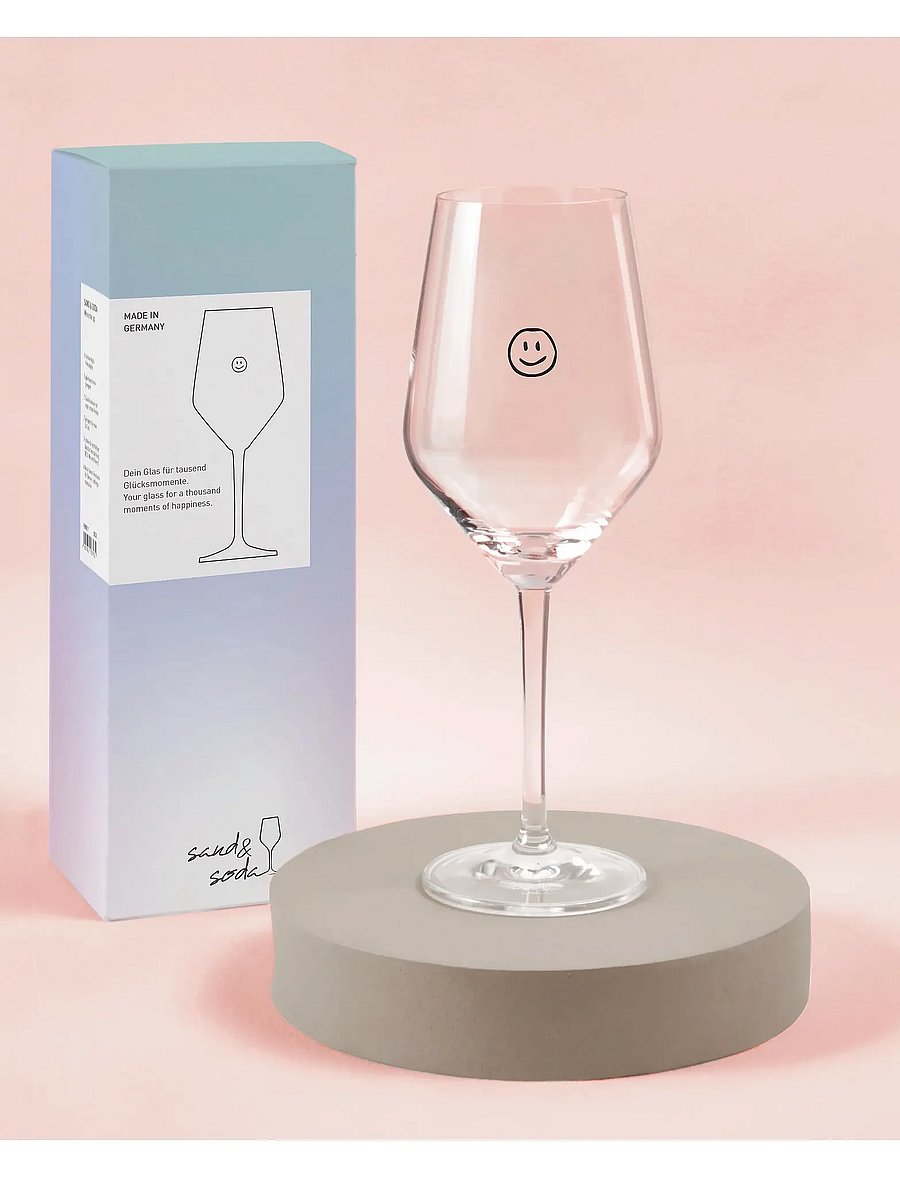 Sand & Soda - Wineglass Smiley - punase veini pokaalid - clear - 0