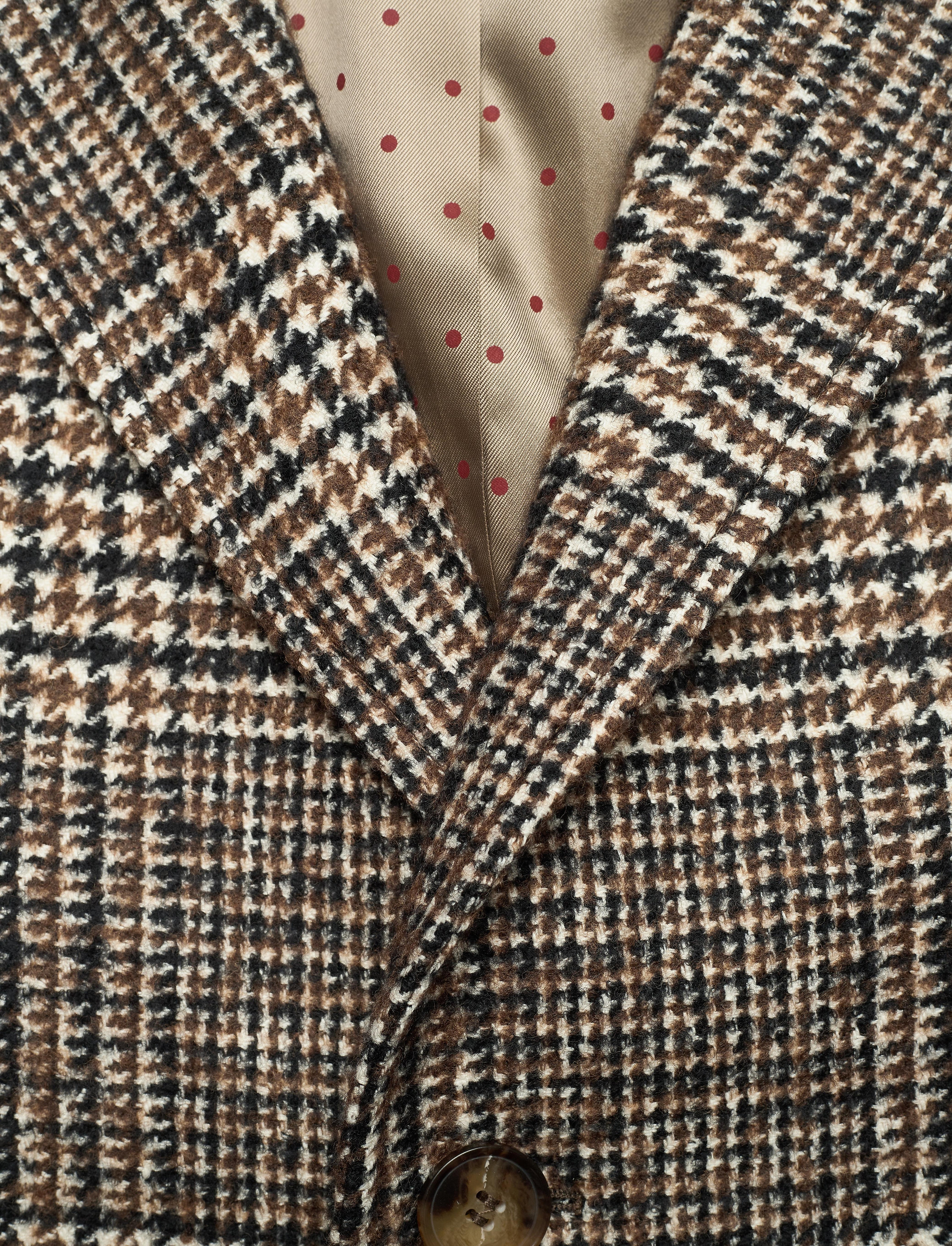 SAND - 7421 - Retro Coat - dark camel - 2