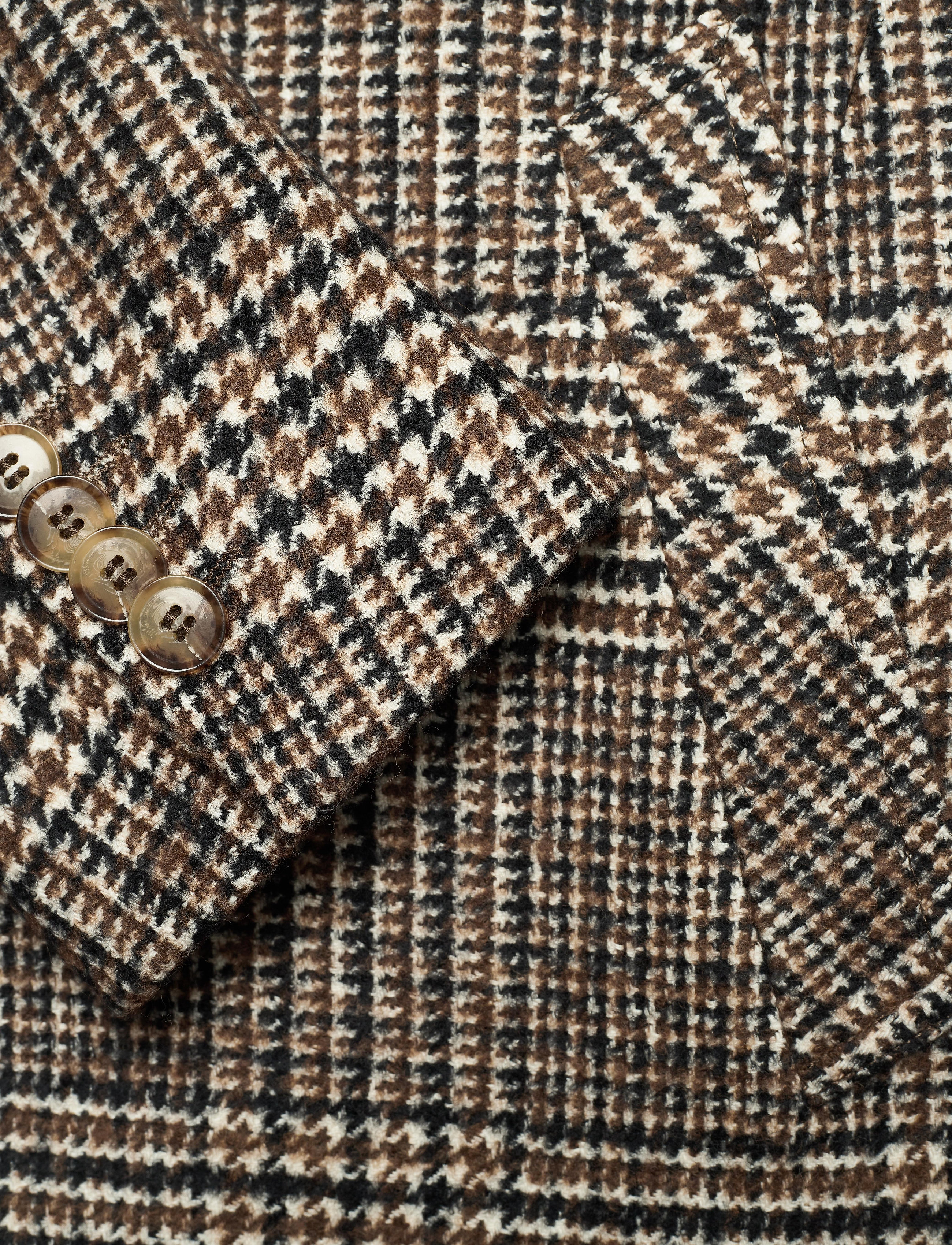SAND - 7421 - Retro Coat - dark camel - 4