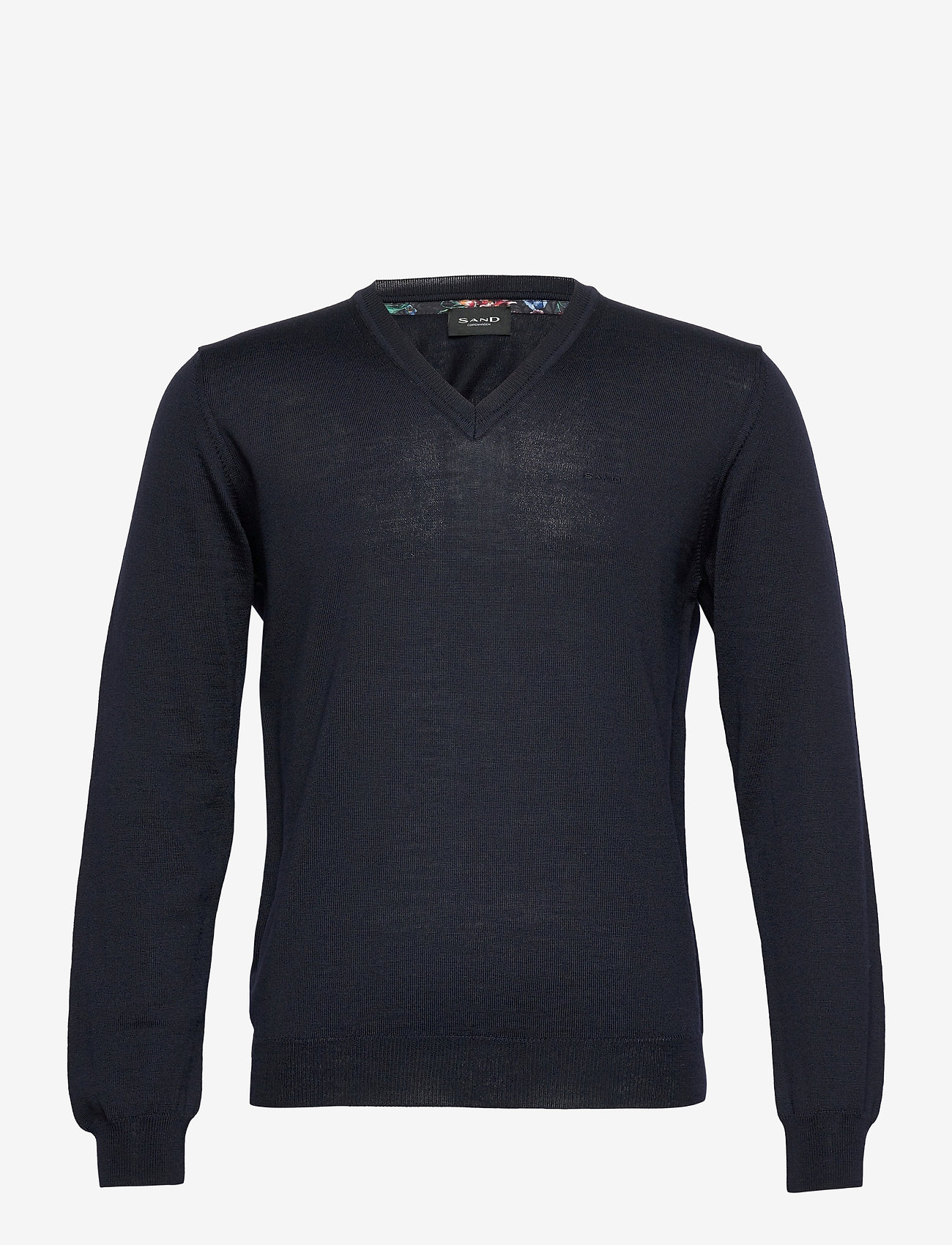 SAND - Merino Embroidery - Iv - dark blue/navy - 0